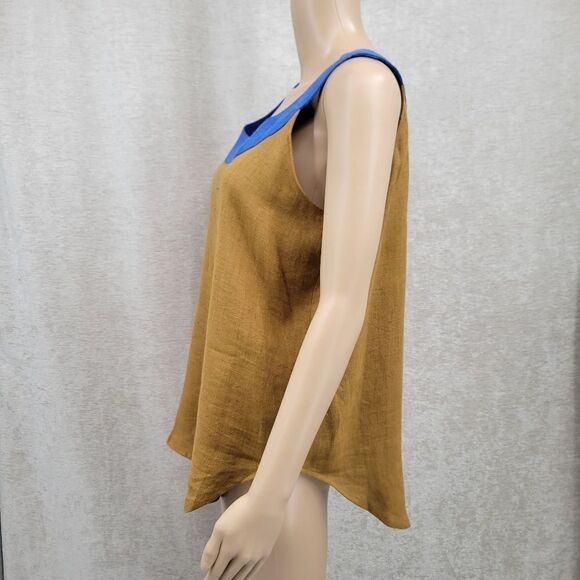 Tobria Vintage Linen Boho Eathy Tank Top Sleeveless Blouse Women's Size 10 - Picture 4 of 10